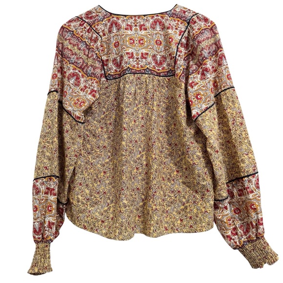 EVEREVE Eva Mixed Floral Peasant Top Medium - Picture 5 of 13